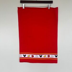 Disney Mickey Mouse Kitchen Towel Red Cotton Disney World Disneyland Resort OS